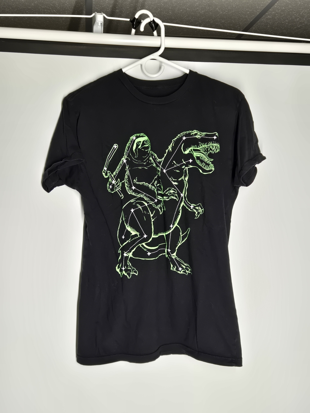 Black Matter Sloth and Dino Constellation Short Sleeve Tee